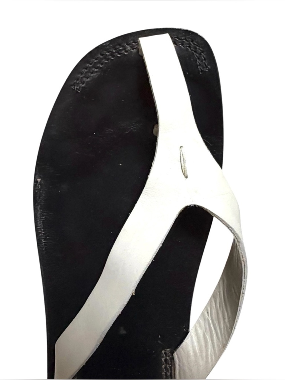 Vintage Dior Sandals Black Gray Leather Strappy 2000s Rare Minimalist - Picture 3 of 7
